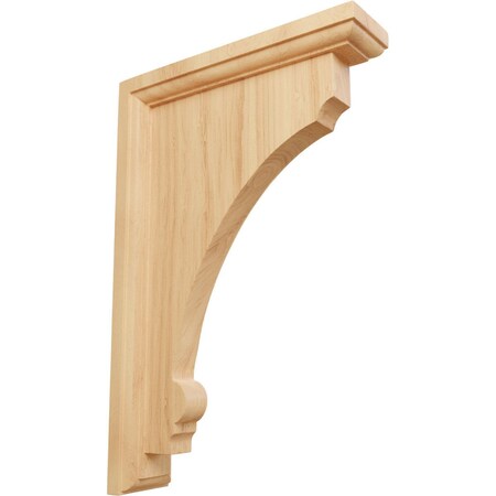 Ekena Millwork 2 1/2"W x 8"D x 12"H Extra Large Thompson Wood Bracket, Red Oak BKTW02X08X12TMRO
